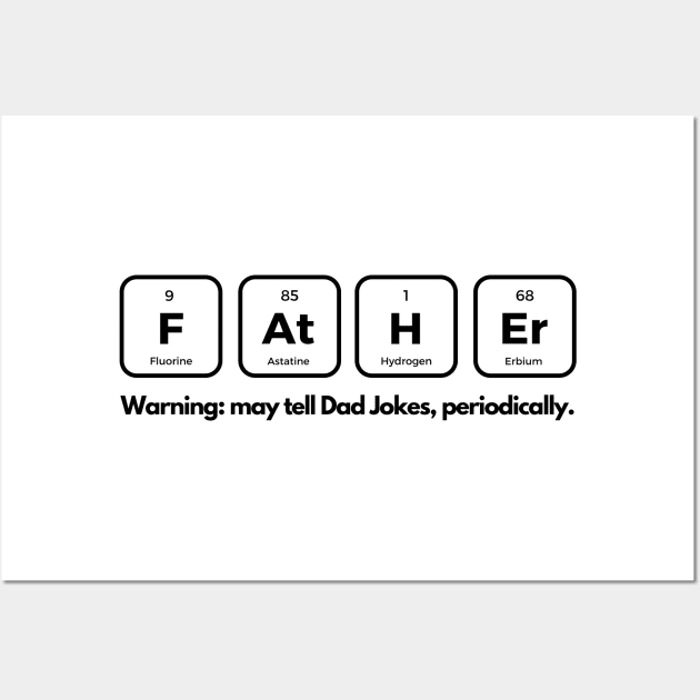 Fathers day | Funny Fathers day t-shirt | Dad joke | Gift for dad Wall Art by Lunaly Creations 